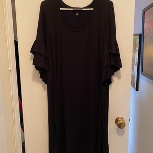 EUC Lane Bryant black shirt dress